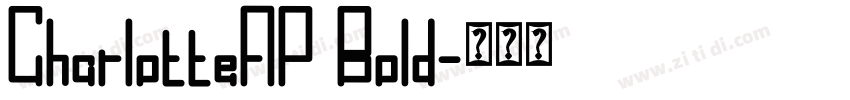 CharlotteAP Bold字体转换